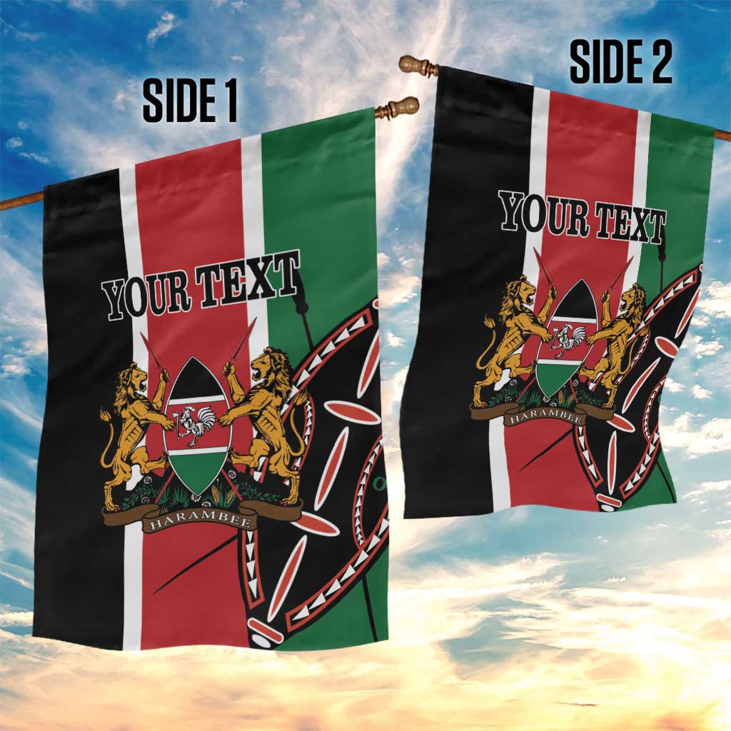 Personalized Jamhuri Day Garden Flag Kenya Map With African Shield LT18