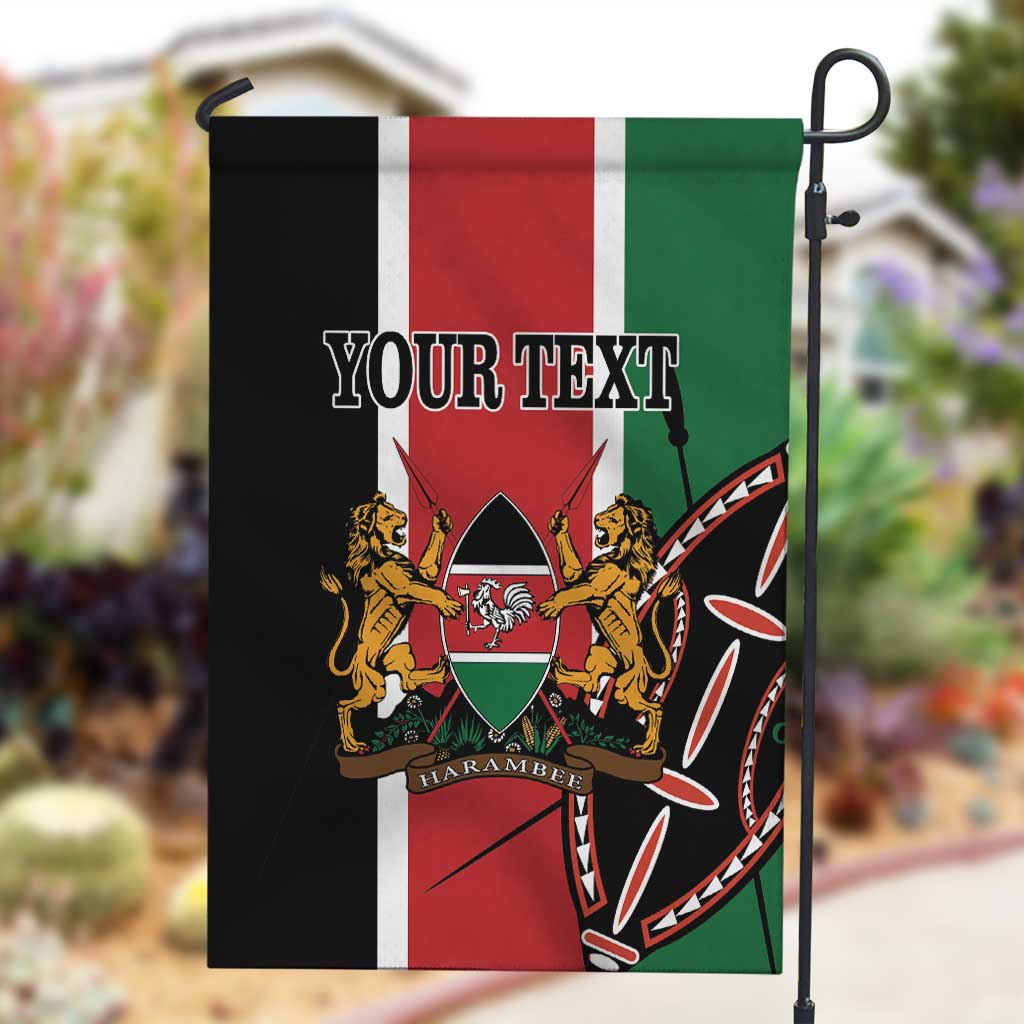 Personalized Jamhuri Day Garden Flag Kenya Map With African Shield LT18