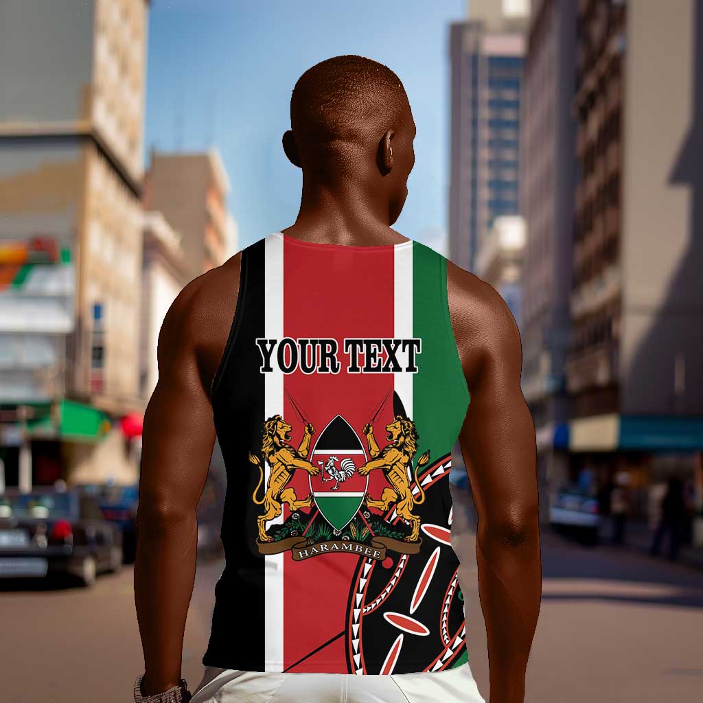 Personalized Jamhuri Day Men Tank Top Kenya Map With African Shield LT18