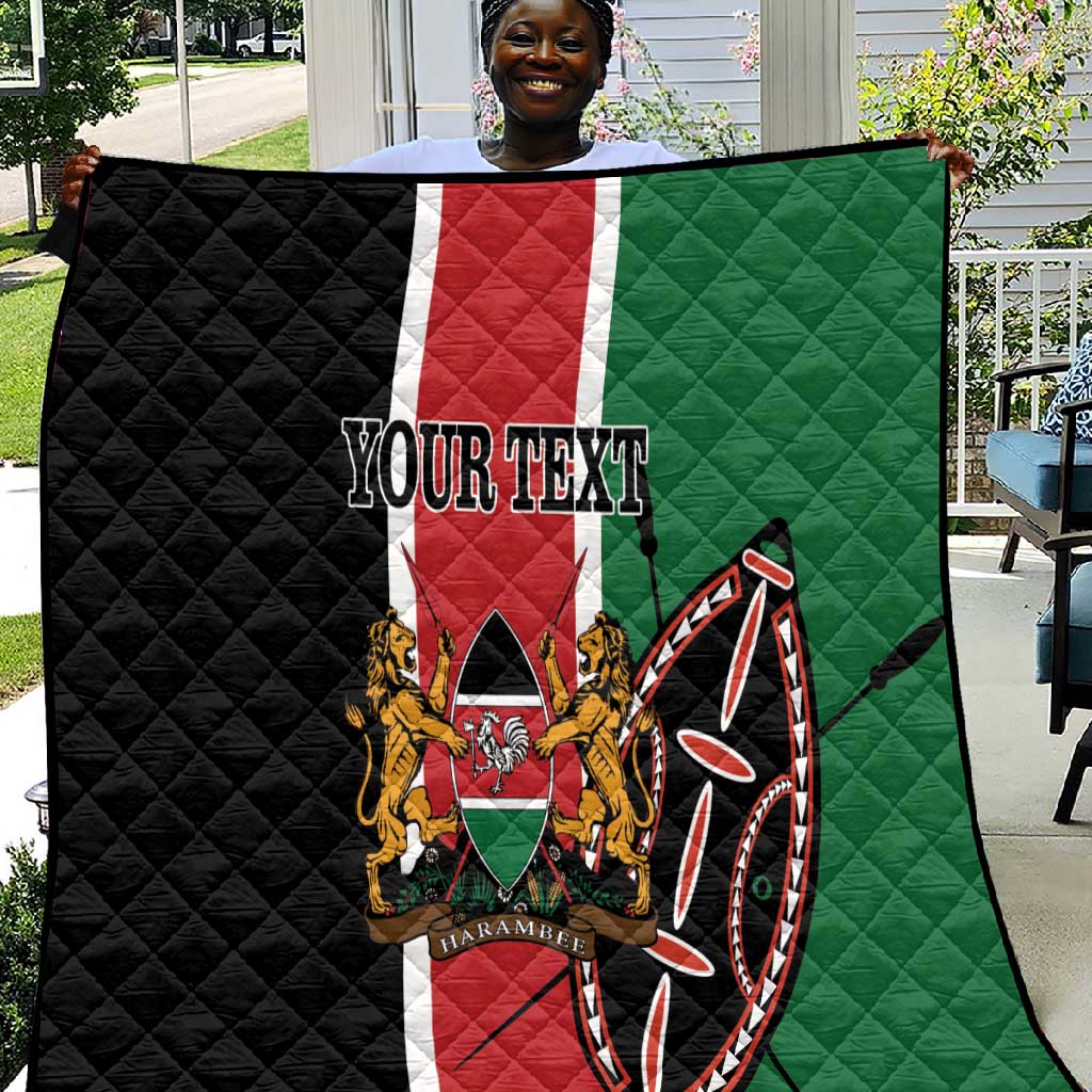 Personalized Jamhuri Day Quilt Kenya Map With African Shield LT18