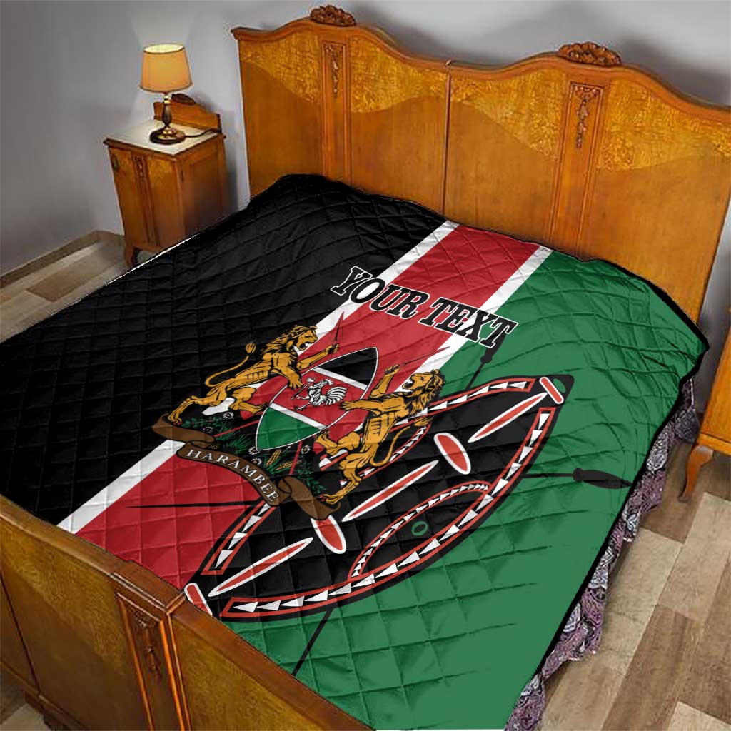 Personalized Jamhuri Day Quilt Kenya Map With African Shield LT18
