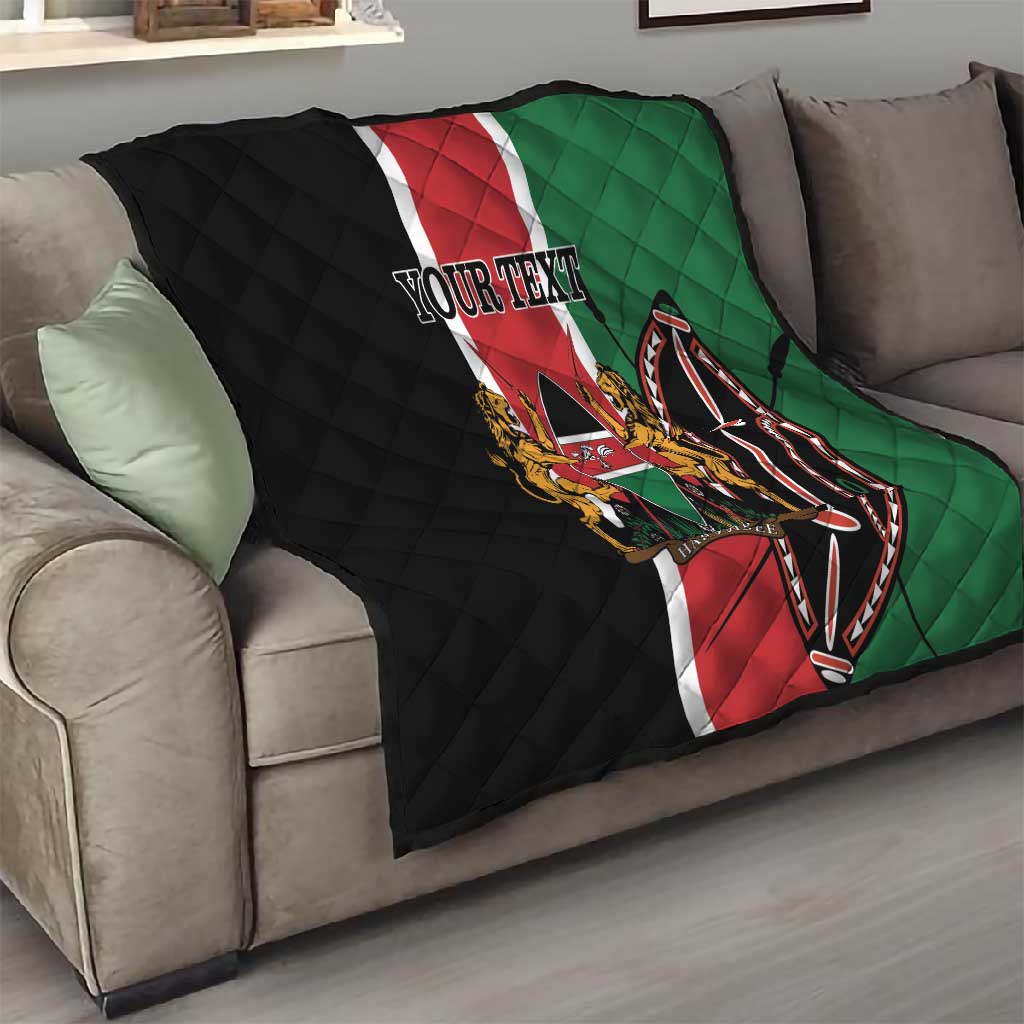 Personalized Jamhuri Day Quilt Kenya Map With African Shield LT18