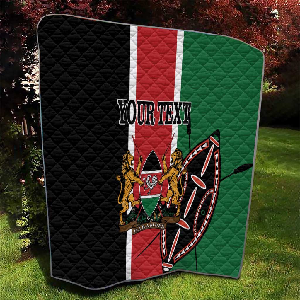 Personalized Jamhuri Day Quilt Kenya Map With African Shield LT18