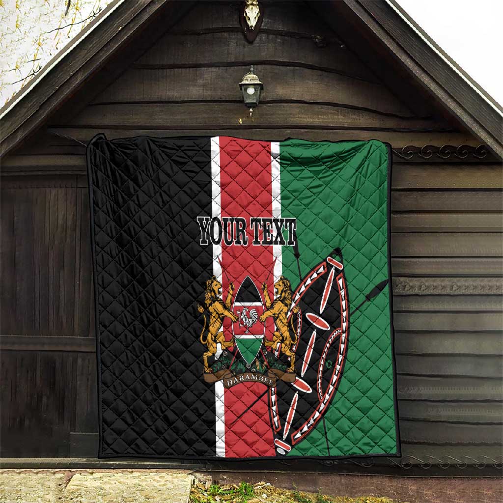 Personalized Jamhuri Day Quilt Kenya Map With African Shield LT18