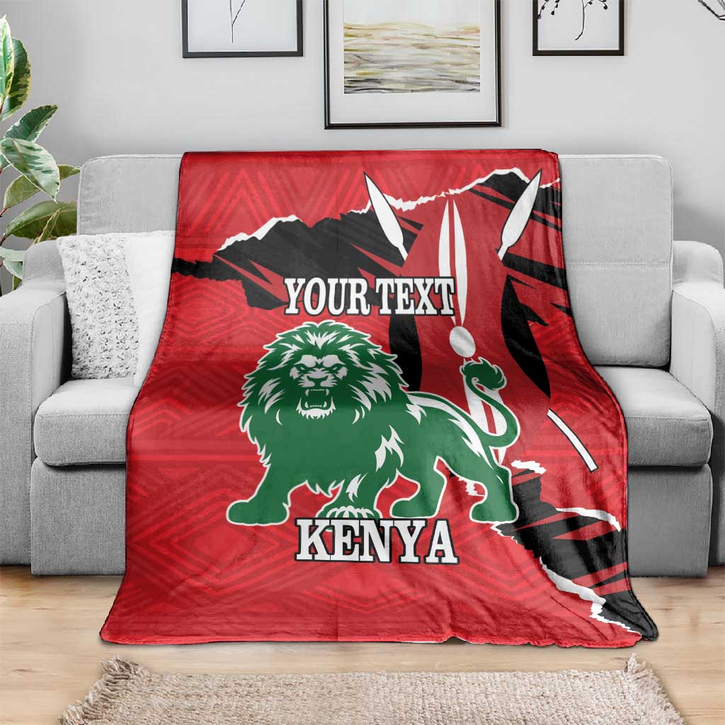 Personalized Jamhuri Day 1963 Blanket Angry Lion With African Shield LT18