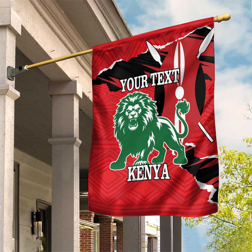 Personalized Jamhuri Day 1963 Garden Flag Angry Lion With African Shield LT18