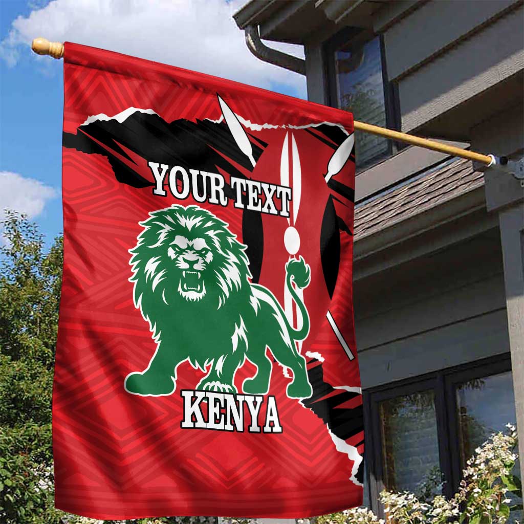 Personalized Jamhuri Day 1963 Garden Flag Angry Lion With African Shield LT18