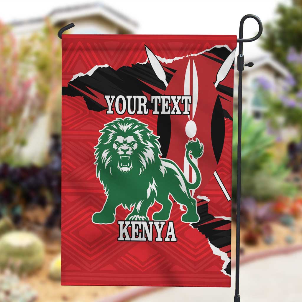 Personalized Jamhuri Day 1963 Garden Flag Angry Lion With African Shield LT18