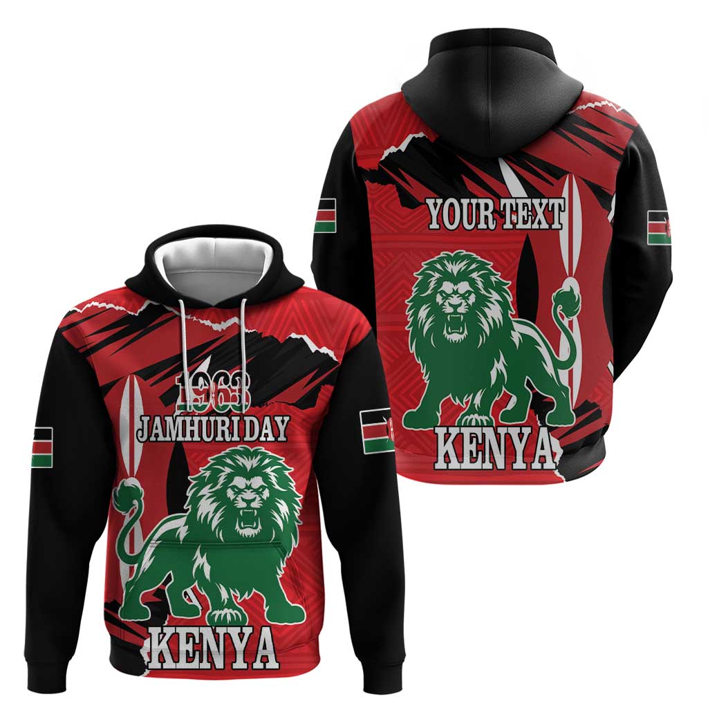 Personalized Kenya Independence Day Hoodie Angry Lion - Happy Jamhuri Day 1963 LT18