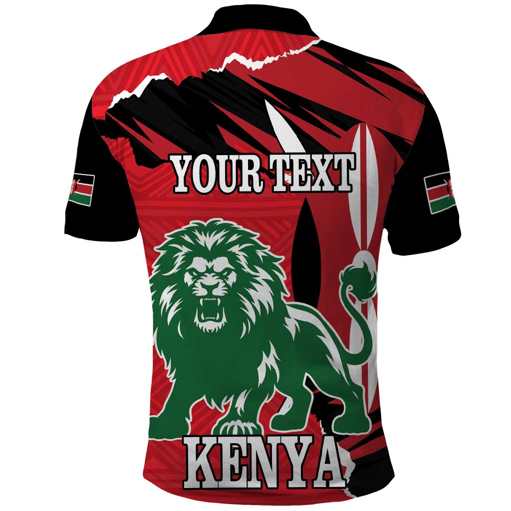 Personalized Kenya Independence Day Polo Shirt Angry Lion - Happy Jamhuri Day 1963 LT18