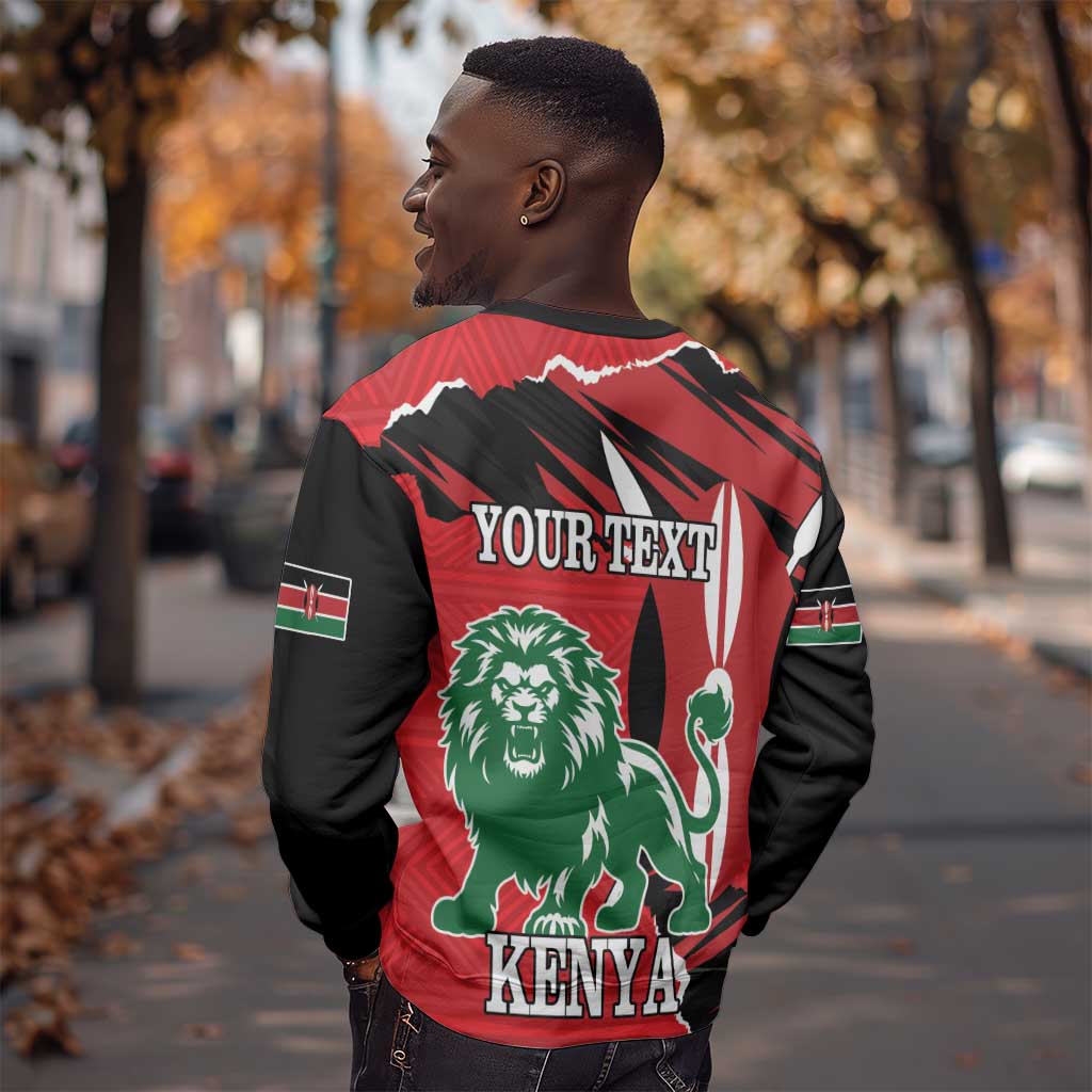 Personalized Jamhuri Day 1963 Sweatshirt Angry Lion With African Shield LT18