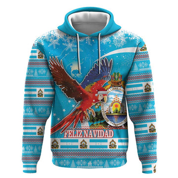 Honduras Christmas Hoodie Scarlet Macaw Feliz Navidad LT18