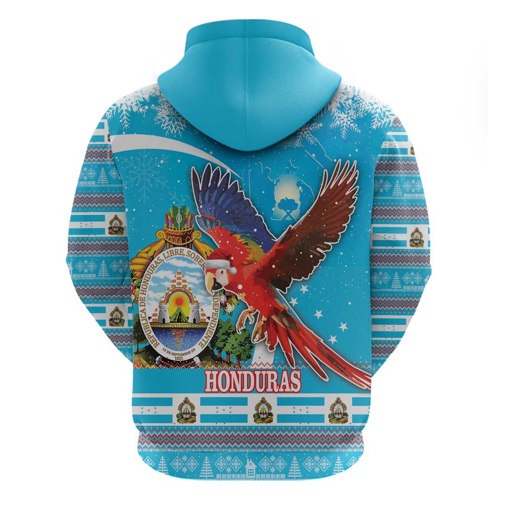 Honduras Christmas Hoodie Scarlet Macaw Feliz Navidad LT18