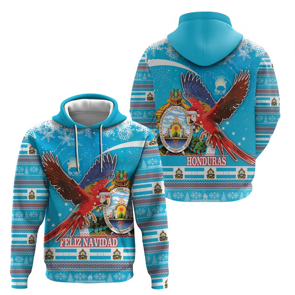 Honduras Christmas Hoodie Scarlet Macaw Feliz Navidad LT18