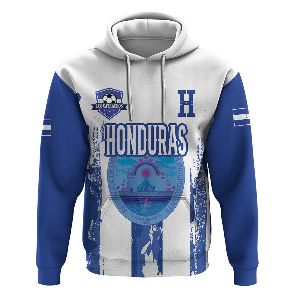 Custom Honduras Football Hoodie Los Catrachos Grunge Style LT18