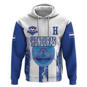 Custom Honduras Football Hoodie Los Catrachos Grunge Style LT18