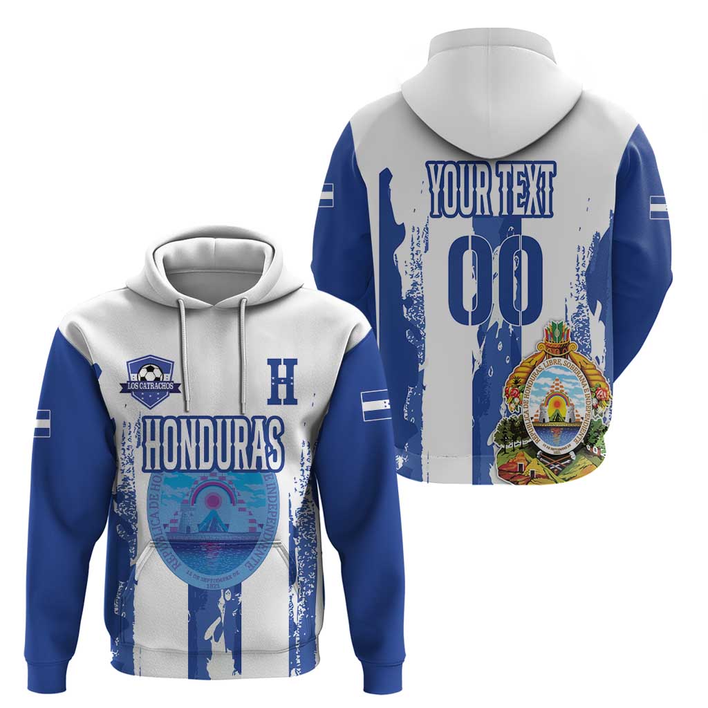 Custom Honduras Football Hoodie Los Catrachos Grunge Style LT18