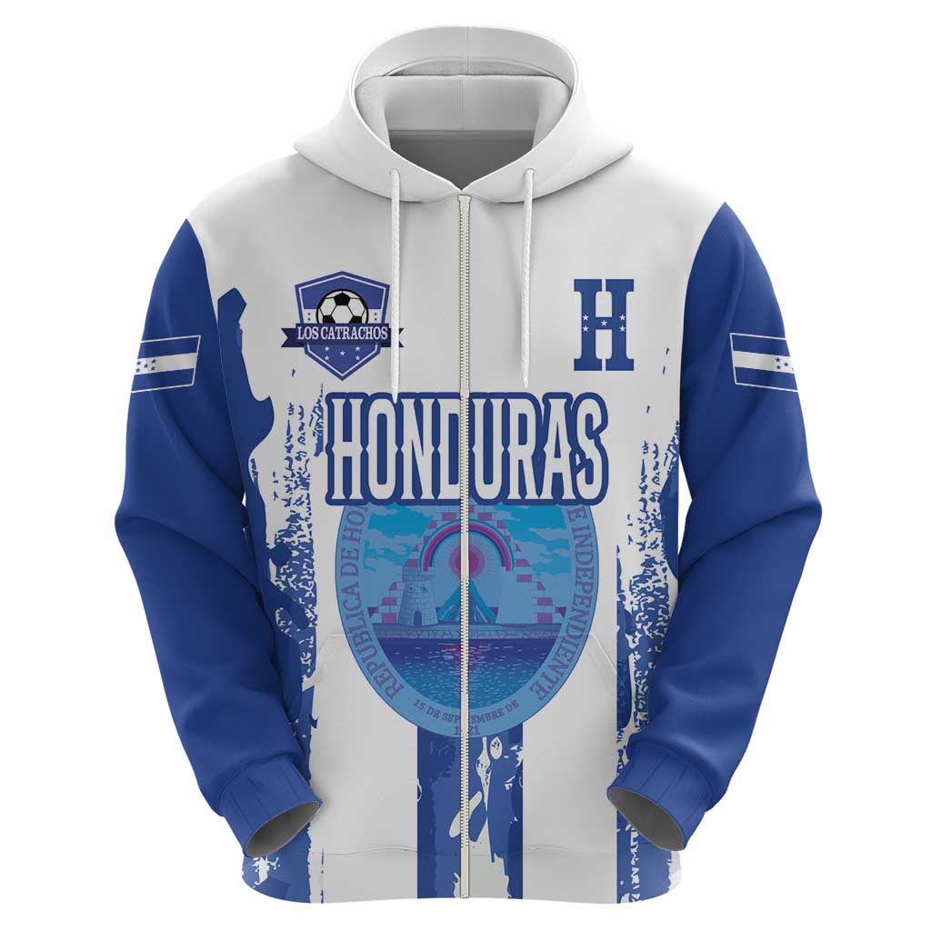 Custom Honduras Football Hoodie Los Catrachos Grunge Style LT18