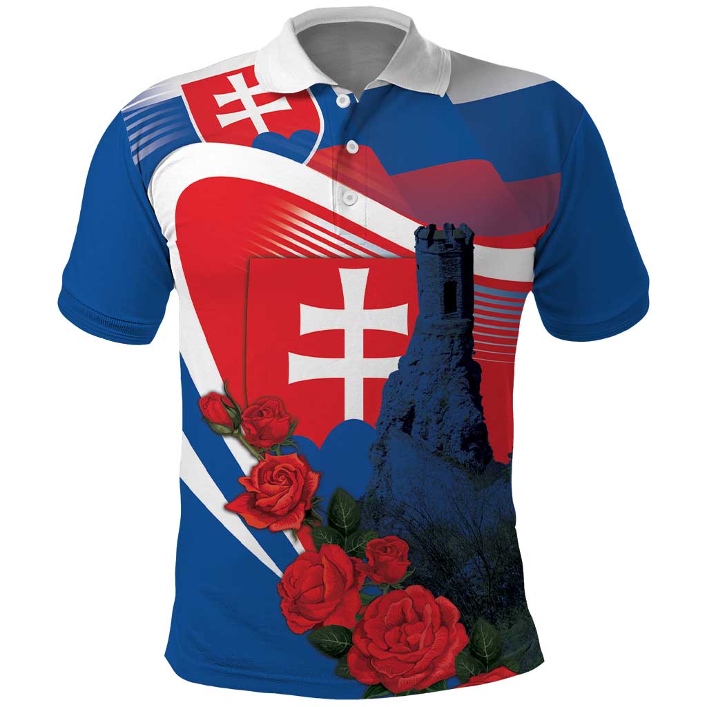 Slovakia Independence Day Polo Shirt Devín Castle Nad Tatrou sa blyska LT18