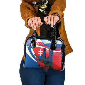 Slovakia Independence Day Shoulder Handbag Devín Castle Nad Tatrou sa blyska LT18