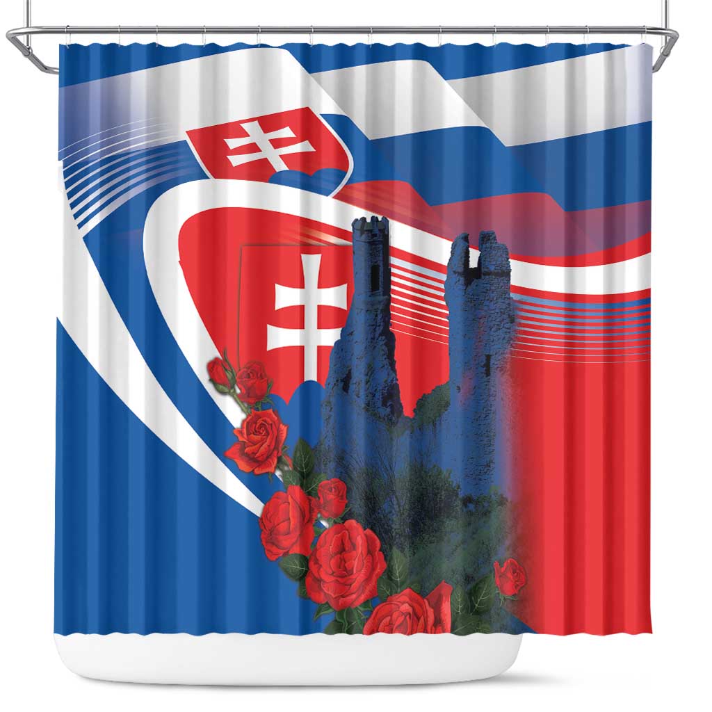 Slovakia Independence Day Shower Curtain Devín Castle Nad Tatrou sa blyska LT18