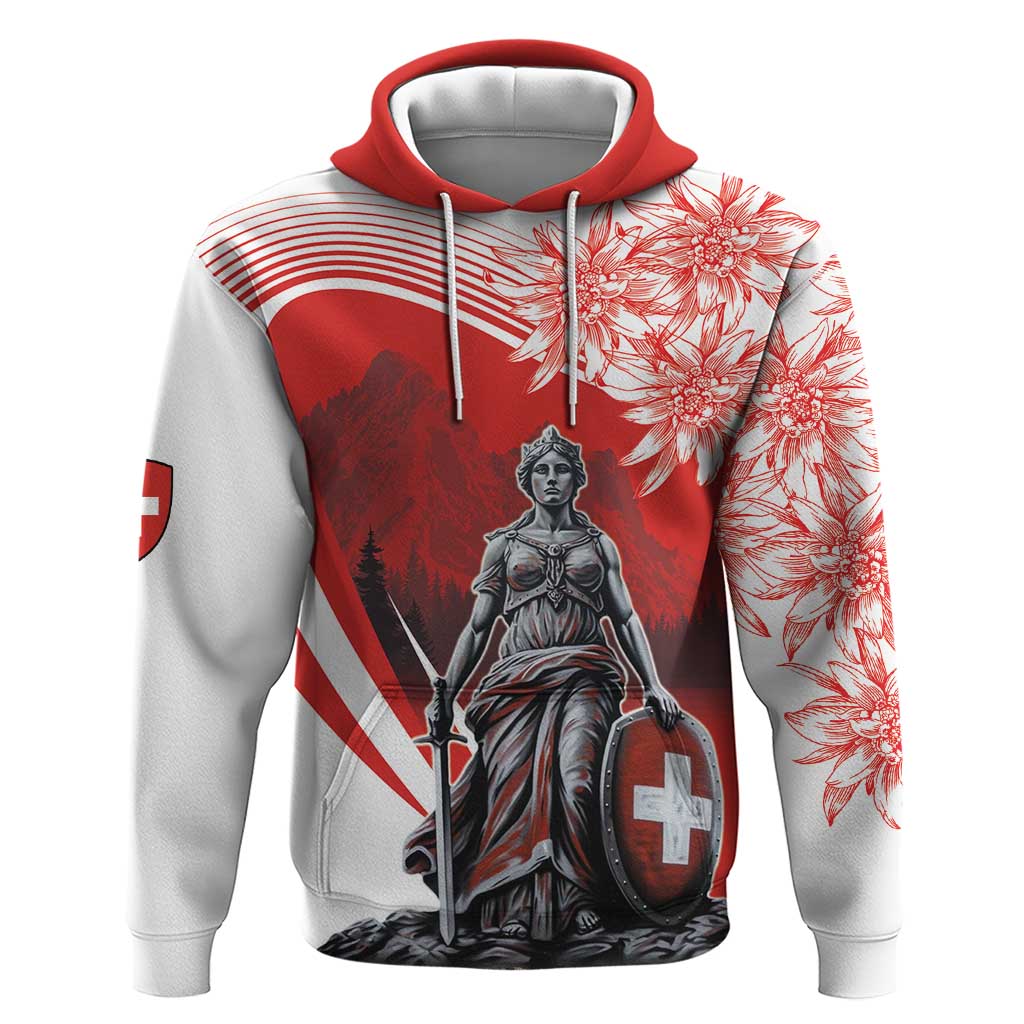 Switzerland Swiss National Day Hoodie Helvetia Matterhorn LT18