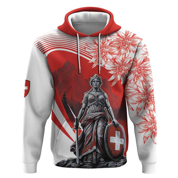 Switzerland Swiss National Day Hoodie Helvetia Matterhorn LT18
