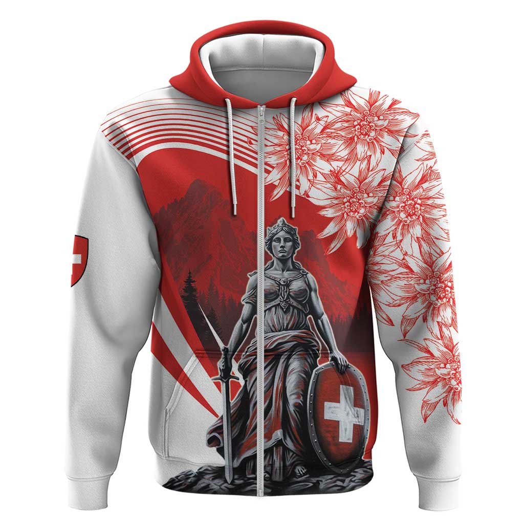 Switzerland Swiss National Day Hoodie Helvetia Matterhorn LT18