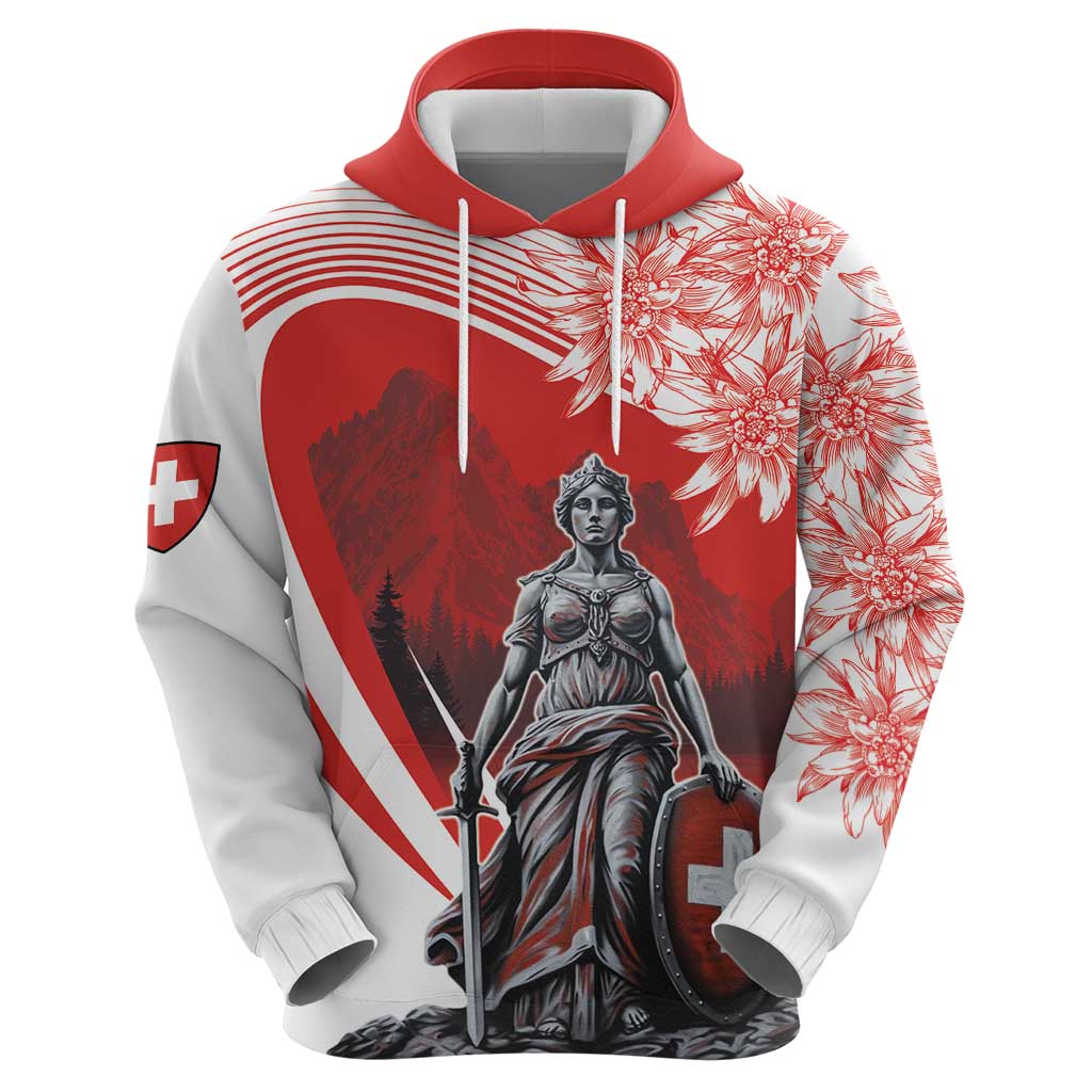 Switzerland Swiss National Day Hoodie Helvetia Matterhorn LT18