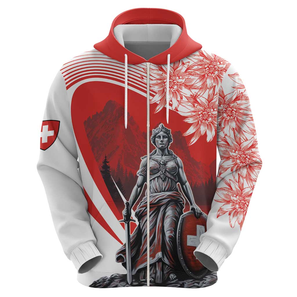 Switzerland Swiss National Day Hoodie Helvetia Matterhorn LT18