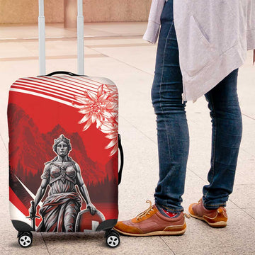 Switzerland Swiss National Day Luggage Cover Helvetia Matterhorn LT18