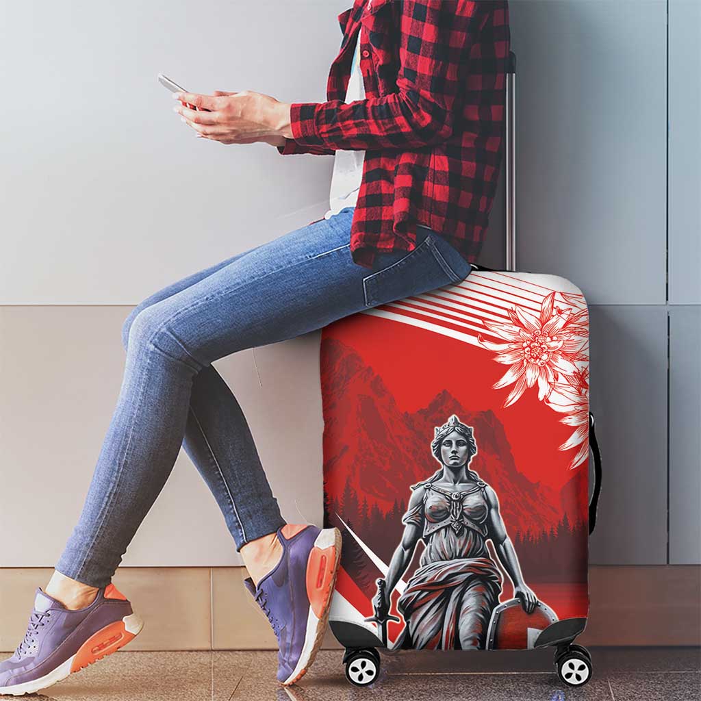 Switzerland Swiss National Day Luggage Cover Helvetia Matterhorn LT18