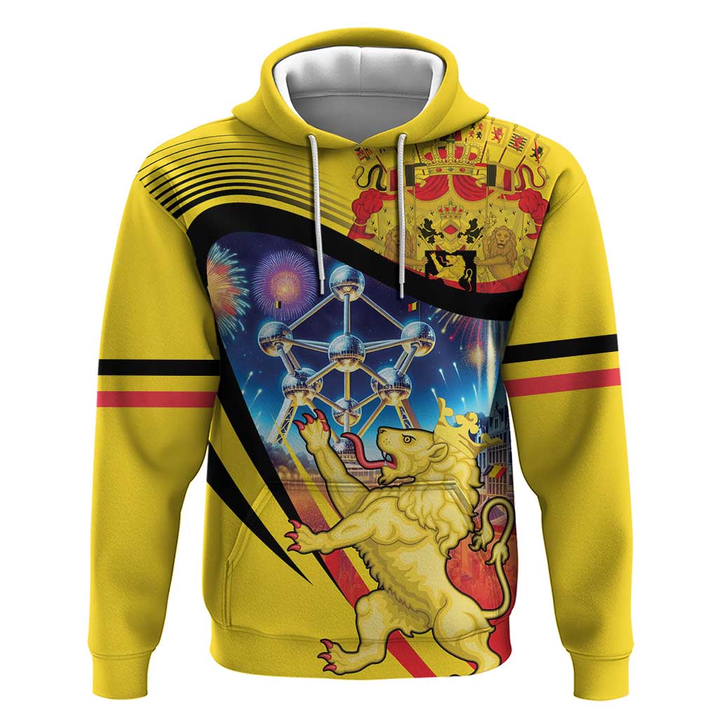 Belgium National Day Hoodie Atomium Leo Belgicus LT18