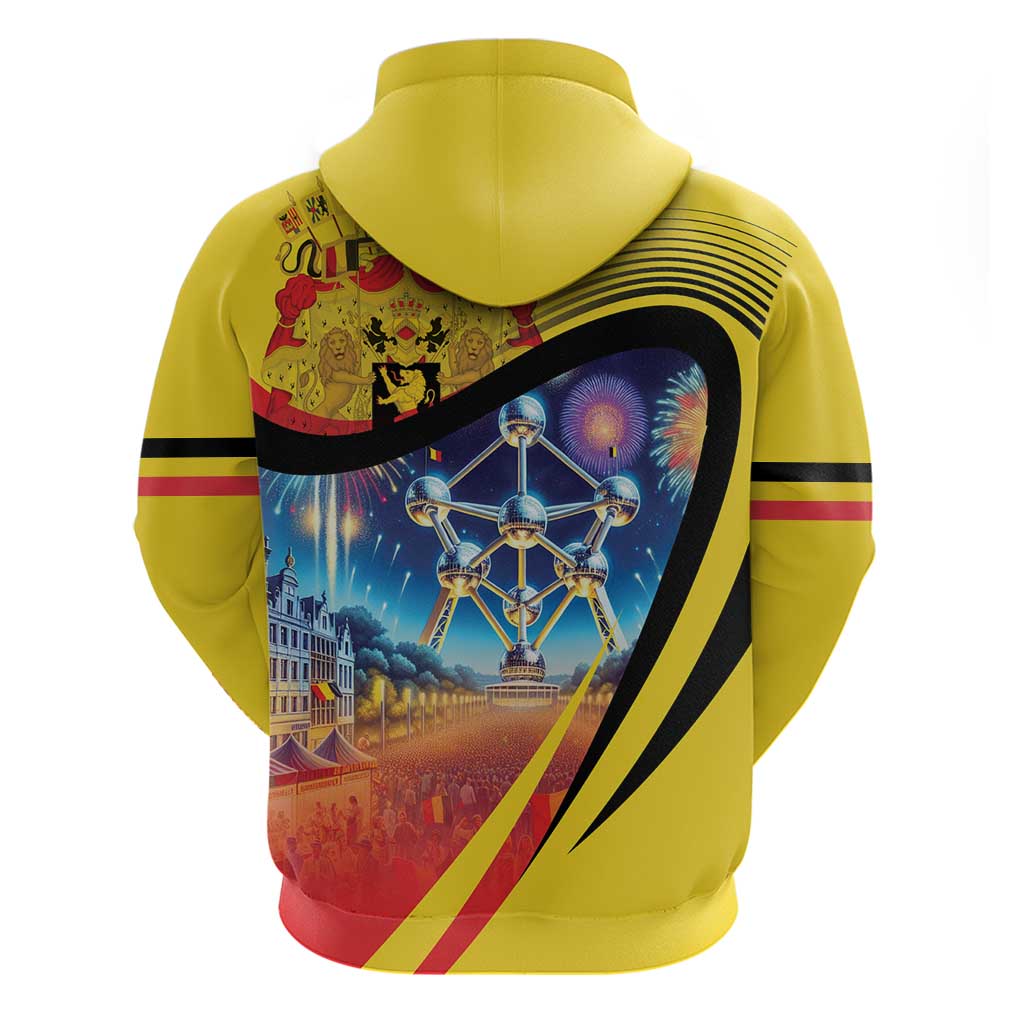 Belgium National Day Hoodie Atomium Leo Belgicus LT18