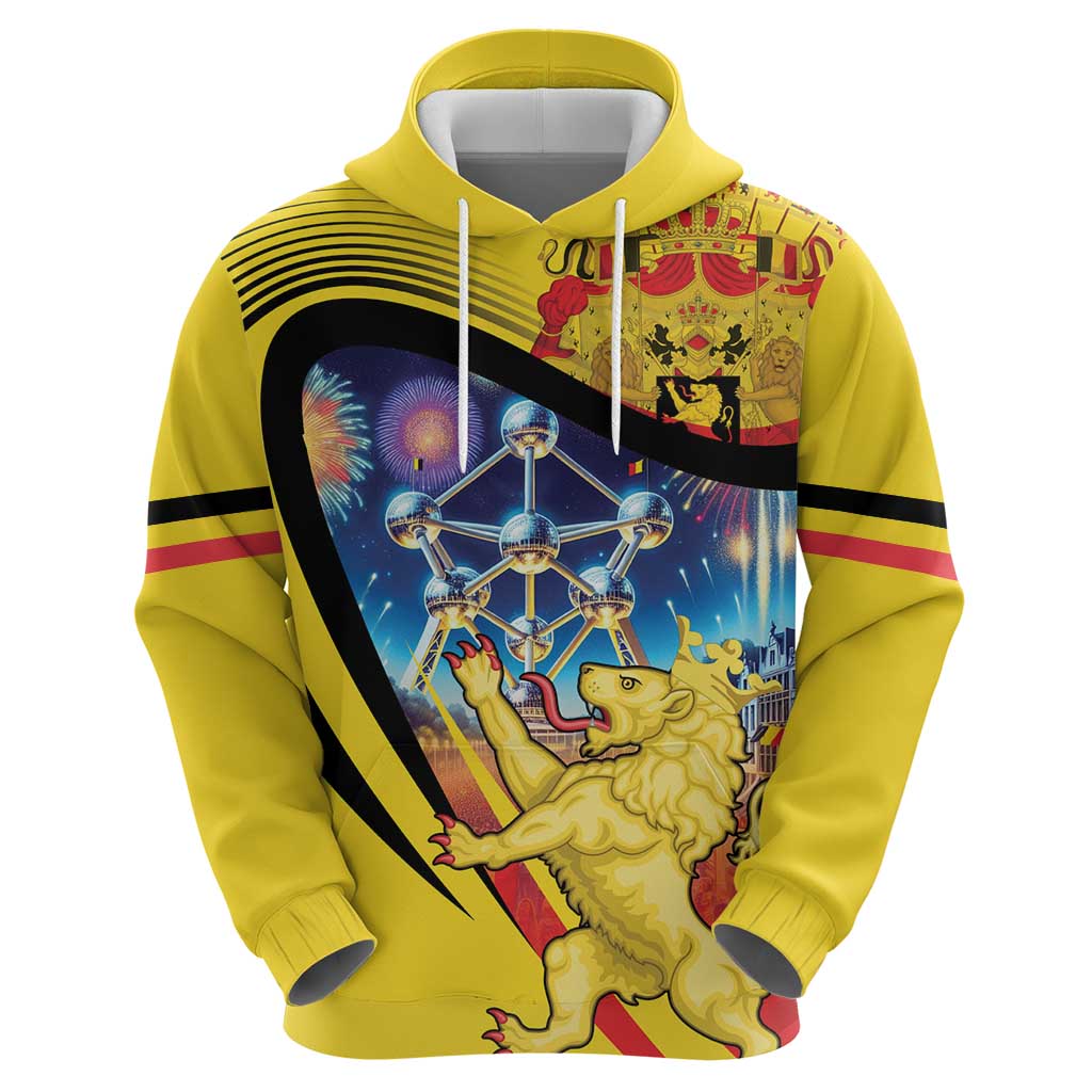 Belgium National Day Hoodie Atomium Leo Belgicus LT18