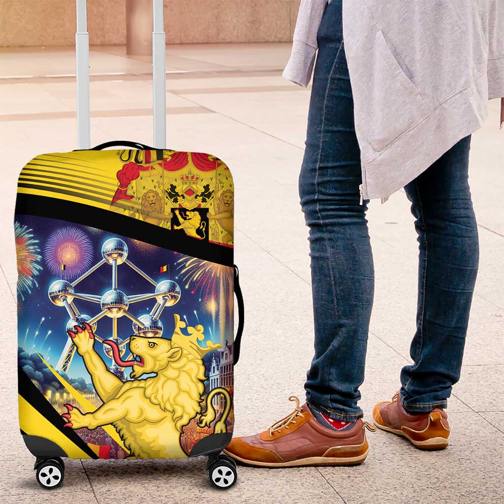 Belgium National Day Luggage Cover Atomium Leo Belgicus LT18