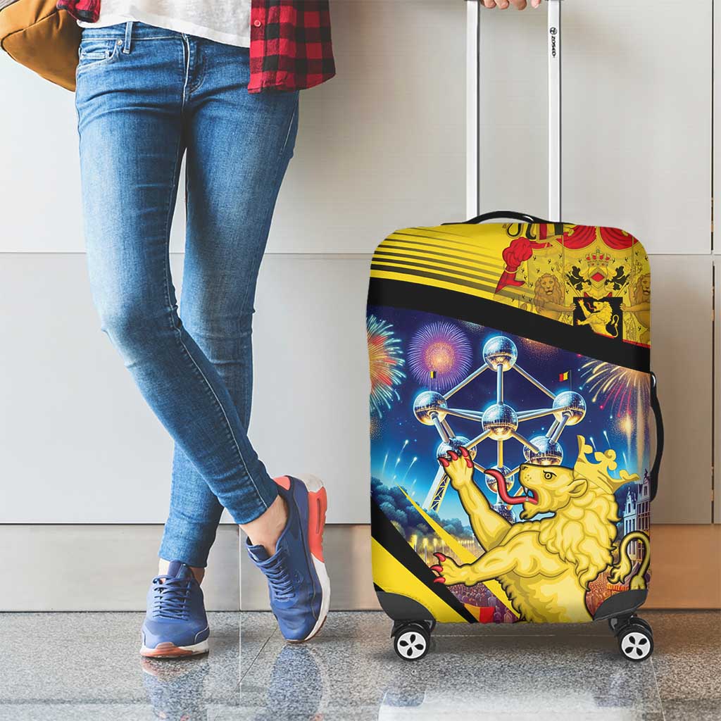 Belgium National Day Luggage Cover Atomium Leo Belgicus LT18