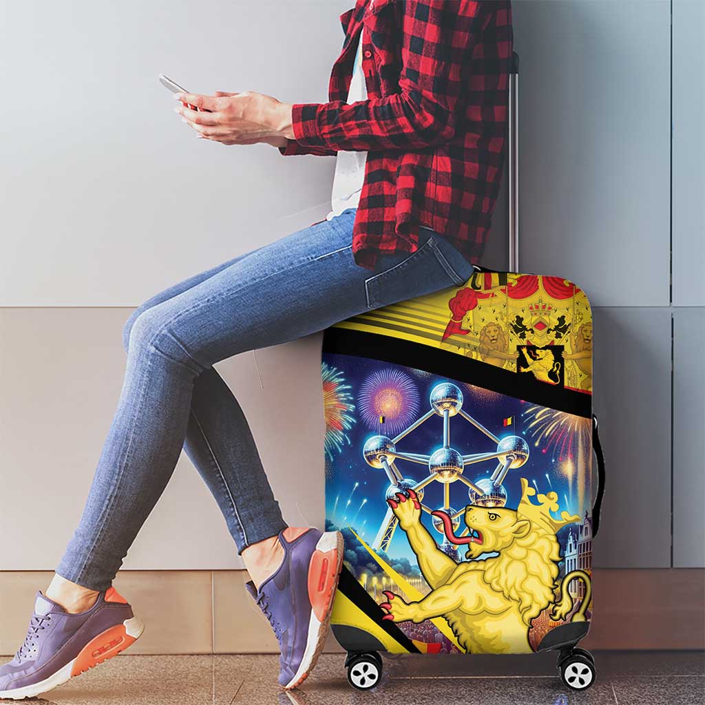 Belgium National Day Luggage Cover Atomium Leo Belgicus LT18