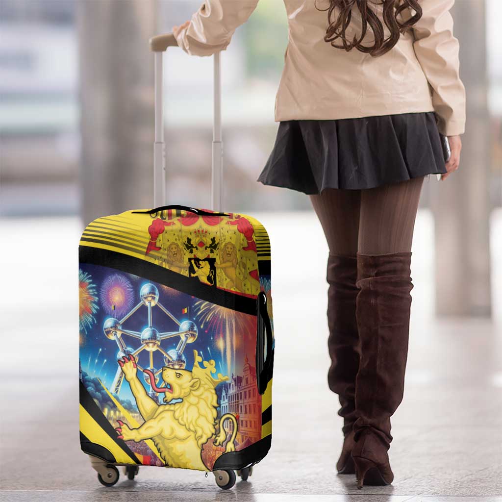 Belgium National Day Luggage Cover Atomium Leo Belgicus LT18