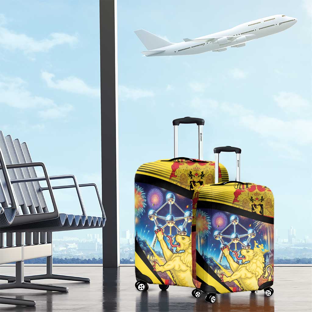 Belgium National Day Luggage Cover Atomium Leo Belgicus LT18