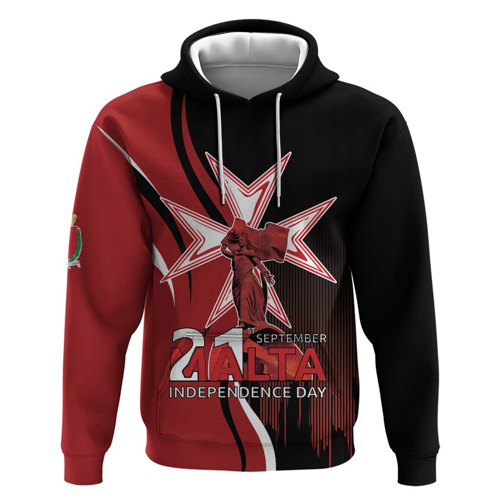 Personalized Malta Independence Day Hoodie Maltese Cross With Independence Monument LT18