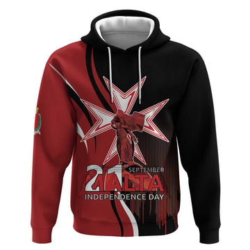 Personalized Malta Independence Day Hoodie Maltese Cross With Independence Monument LT18