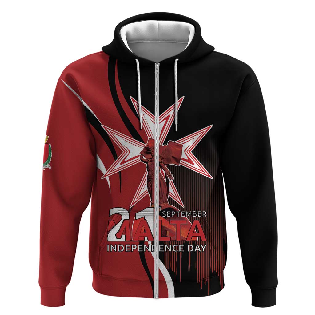 Personalized Malta Independence Day Hoodie Maltese Cross With Independence Monument LT18