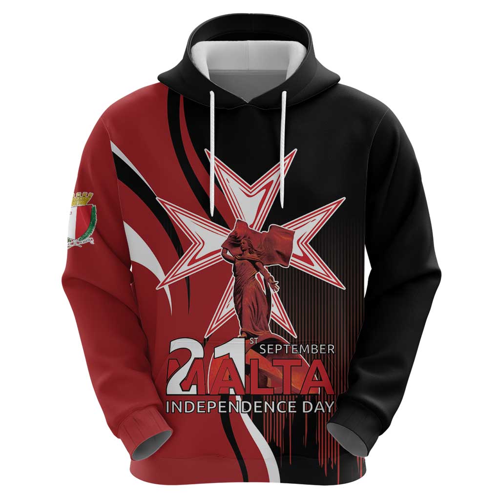 Personalized Malta Independence Day Hoodie Maltese Cross With Independence Monument LT18