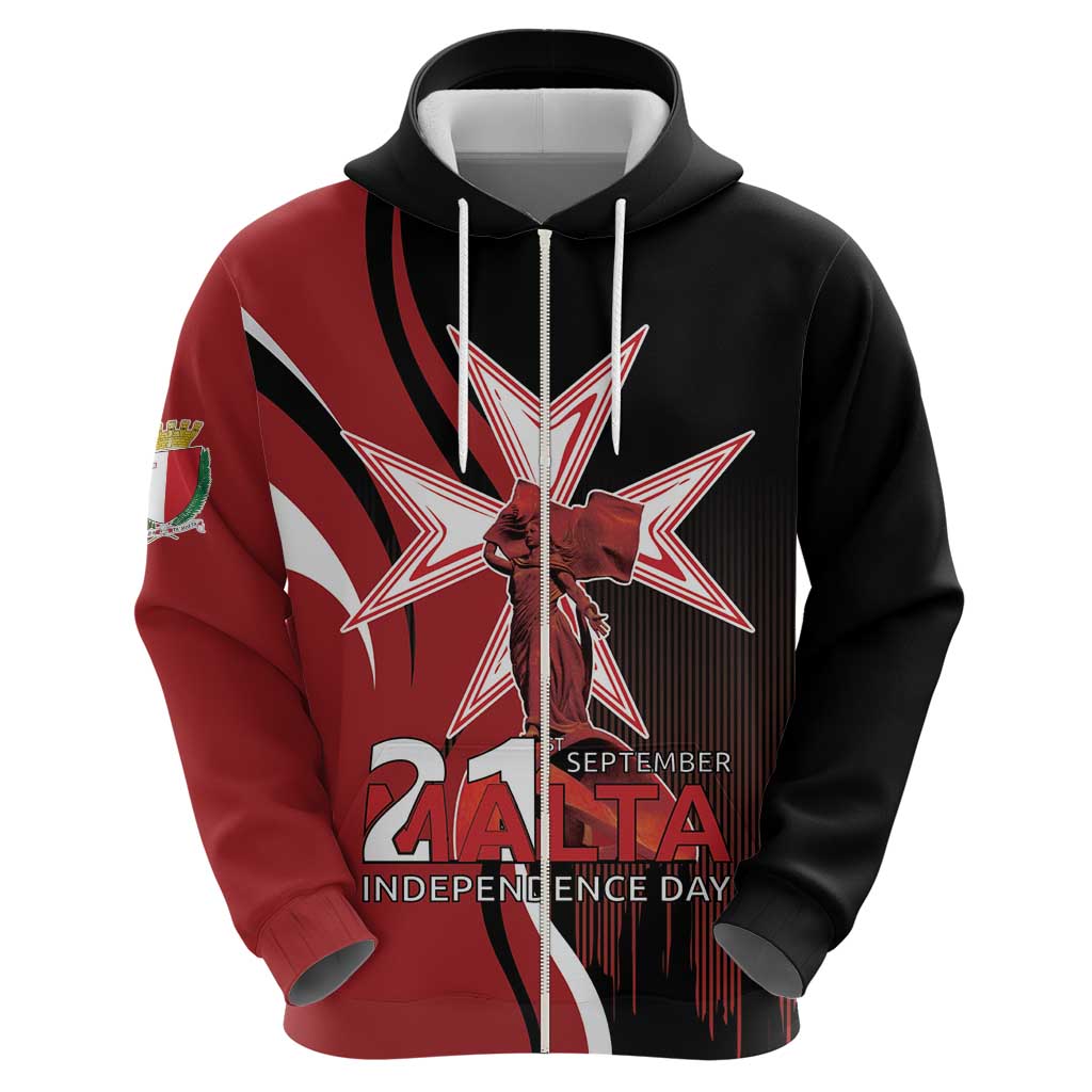 Personalized Malta Independence Day Hoodie Maltese Cross With Independence Monument LT18
