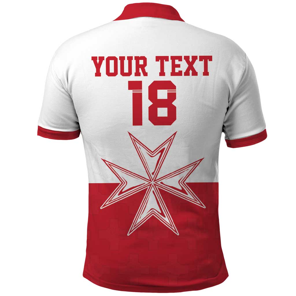 Custom Malta Football Polo Shirt Tim nazzjonali tal-futbol ta Malta LT18