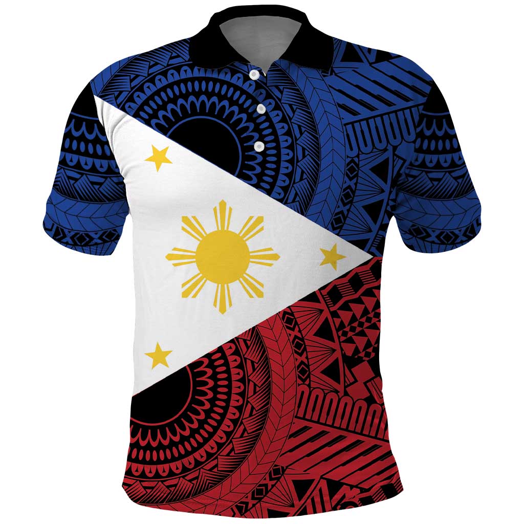 Philippines National Flag Day Polo Shirt Filipino Tribal Pattern LT18