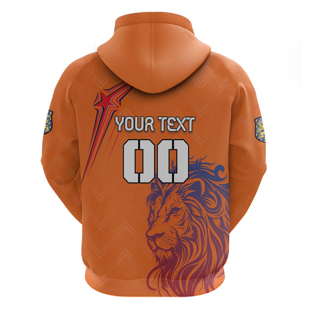 Custom Netherlands Football Hoodie Oranje Lion LT18