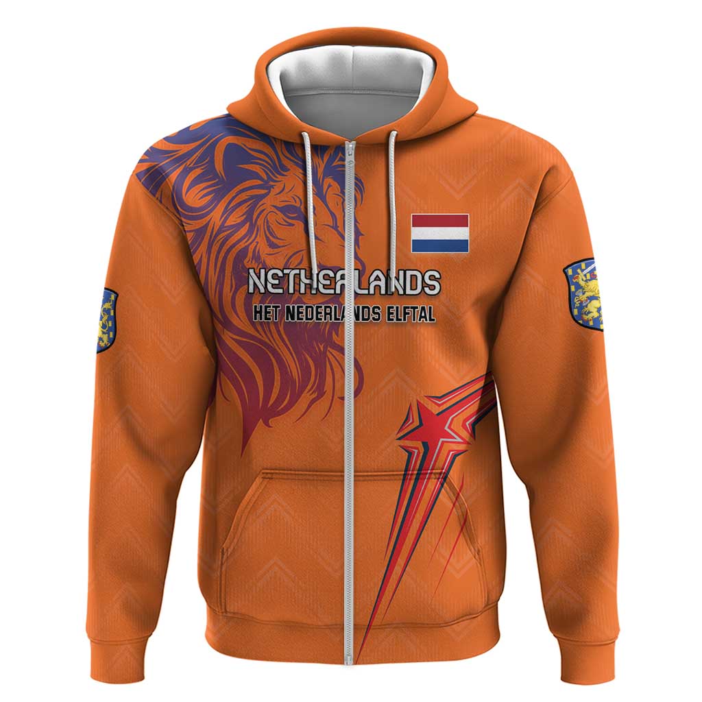 Custom Netherlands Football Hoodie Oranje Lion LT18