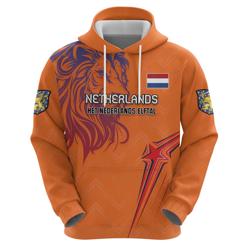 Custom Netherlands Football Hoodie Oranje Lion LT18